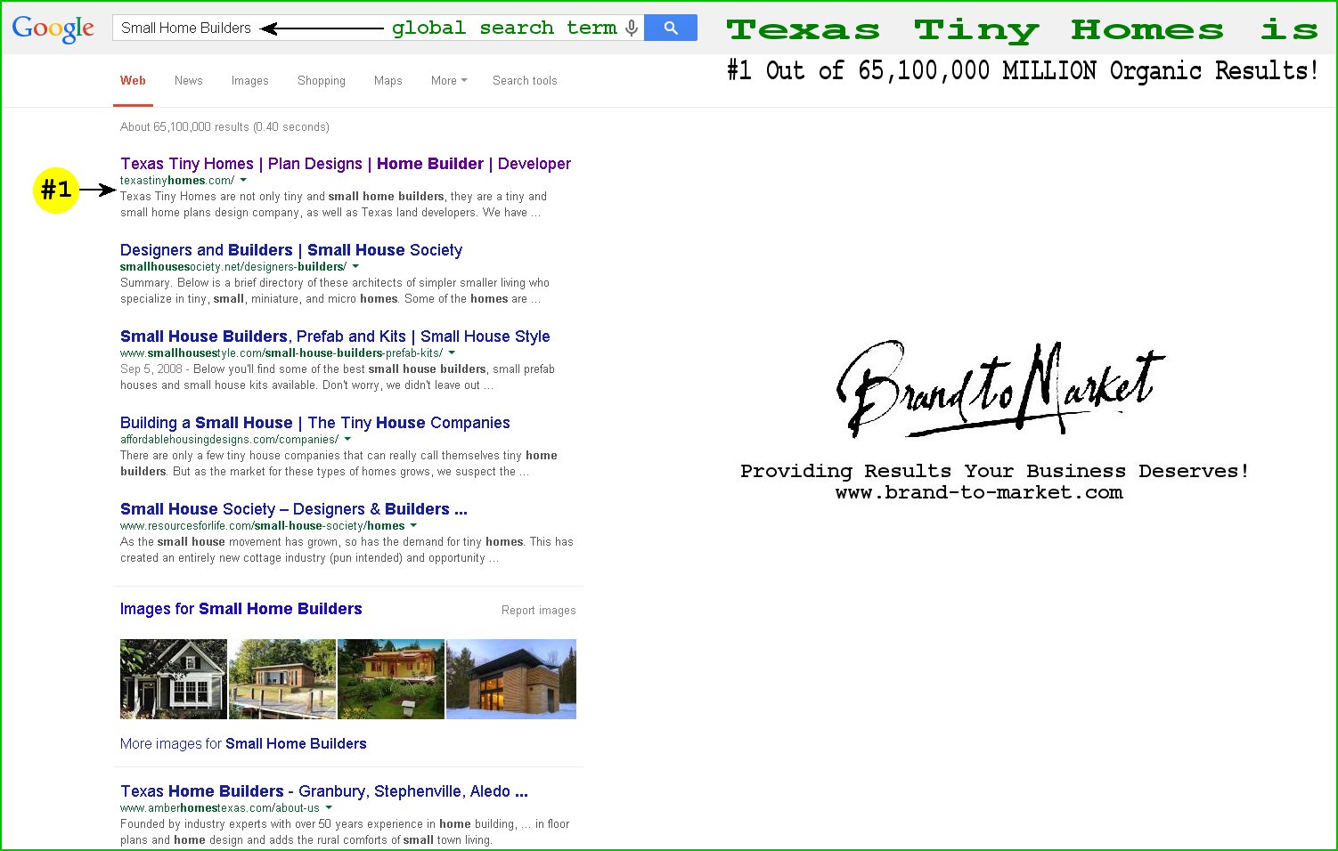 Google Results - Small Home Builders